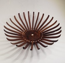 3 Part Folding Round Fruit Tray Basket 12 Woo...