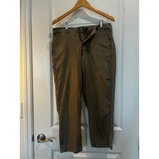 Liverpool Los Angeles Olive Brown Chino Pants Straight Leg Size 6 28 Stretch