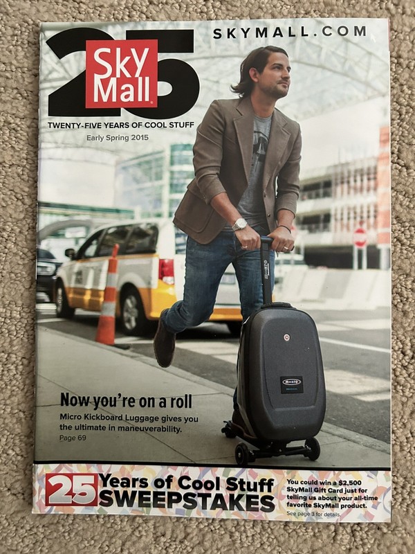 2015 SkyMall Magazine / Catalog - American Airlines - Last Issue Printed