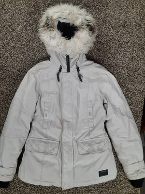 Aritzia Golden TNA Larsen Parka Altitude Series Jacket Women L Goose Down Beige