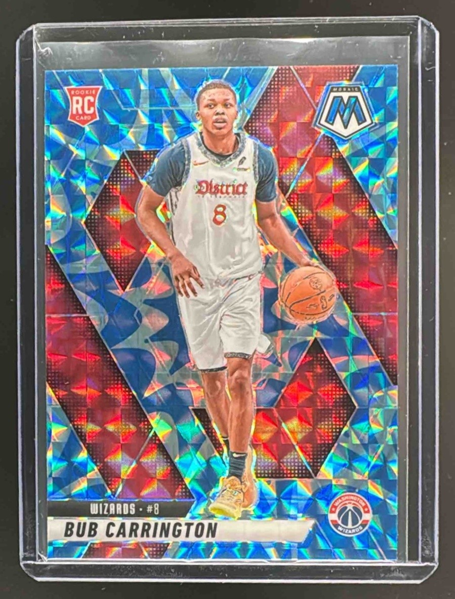 EL.170 Bub Carrington 2024 Panini Mosaic #206 Reactive Blue Rookie RC