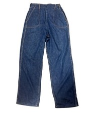 Sz 18 Vtg 40s 50s 29x29 Jeanies Blue Bell Denim Jeans Wrangler Adj Snap Side Zip