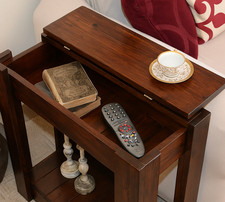 Tavolino laterale per divano da salotto caffe caffè soggiorno in legno massello