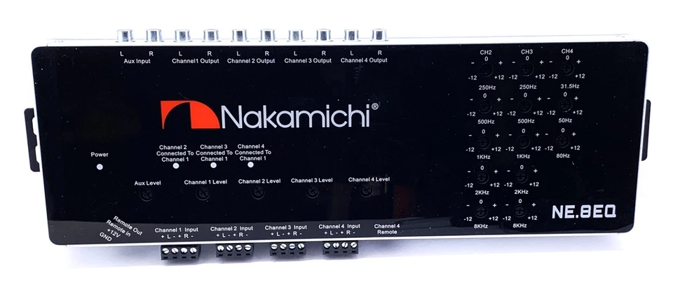 Nakamichi Car Audio 8 Band Electronic Equalizer EQ Sub Crossover Network NE8EQ - Image 3 of 4