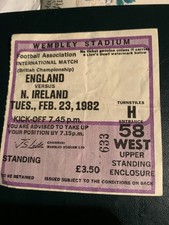 England v Northern Ireland Football ticket British Championship Wembley 23/2/82