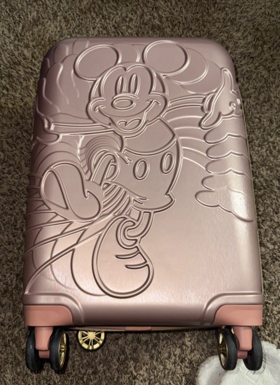 🔥FUL Disney Textured Mickey Mouse 21 in. Rose Gold Hard-S