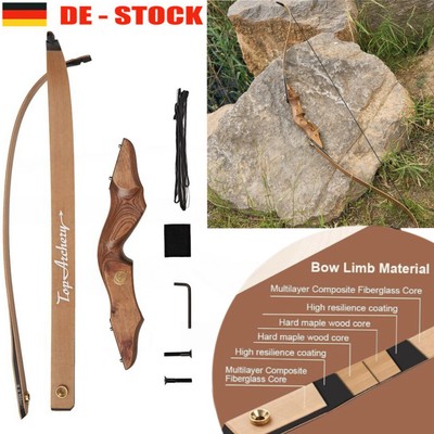 25-50lbs 60 Zoll Takedown Recurvebogen Bogenschießen Rechtshänder Bogen Jagd