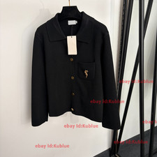 Crewneck long-sleeved shirt collar knit cardigan jacket women 2026 high quality