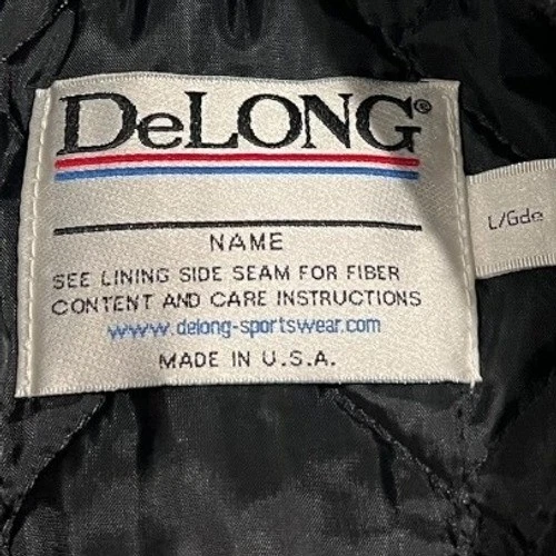 Chaqueta Letterman Universitaria DeLONG USC Cuero Negro Blanco Talla Grande 2009 Foto 3 de 4