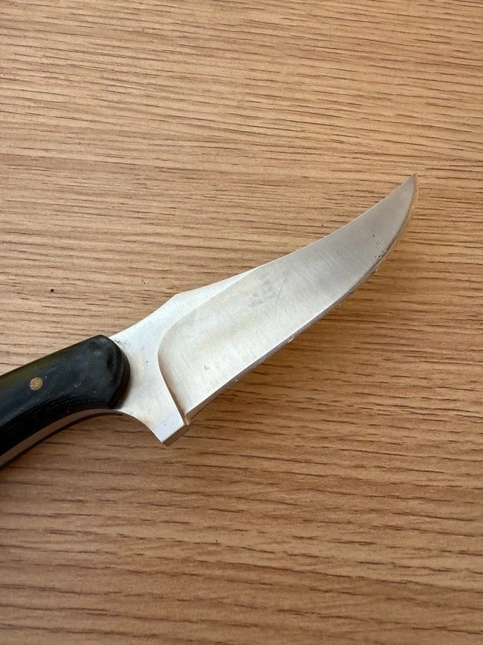 Cuchillo de hoja fija alemán Puma SGB Skinner 6570000 1.4116 mango de acero Micarta Foto 2 de 4