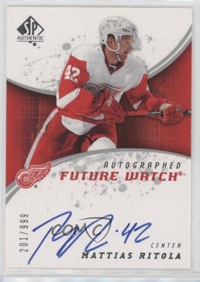 2008 SP Authentic Future Watch 201/999 Mattias Ritola #220 Rookie Auto RC 05u8