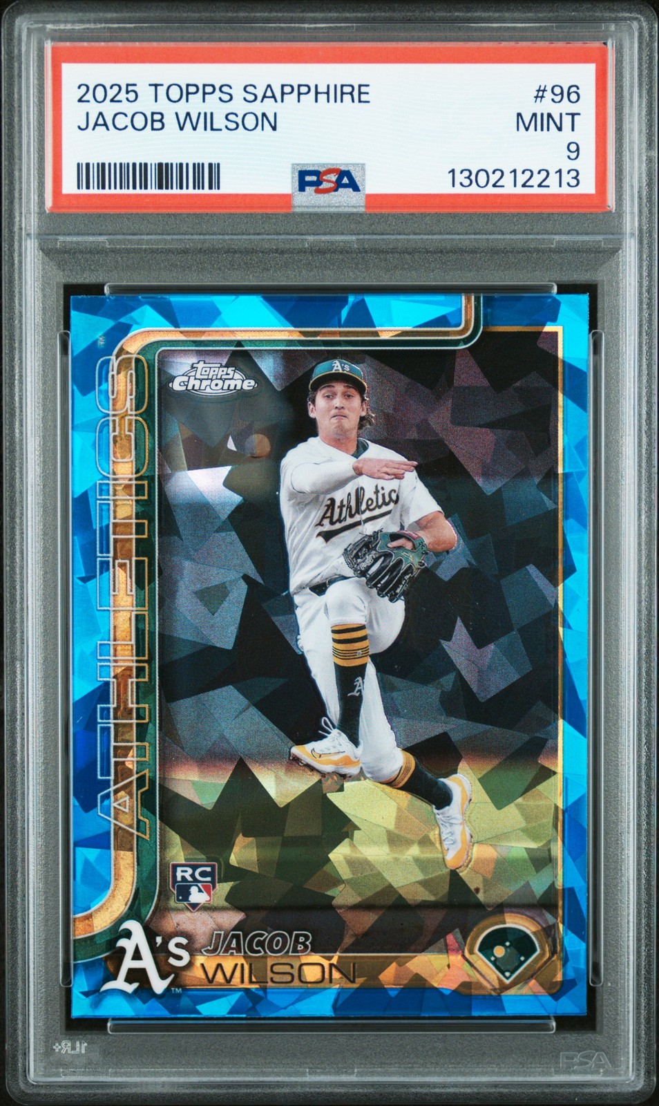 2025 TOPPS CHROME SAPPHIRE #96 JACOB WILSON PSA 9