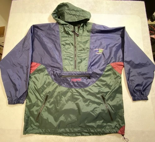 Jansport Cal State Northridge Windbreaker Mens XL Color block Vintage 90s Zip video thumbnail