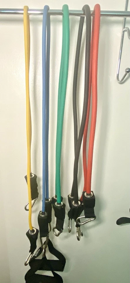 Black Mountain Products 5 bandas elásticas de resistencia bolsa con cremallera guía del usuario fitness Foto 3 de 4