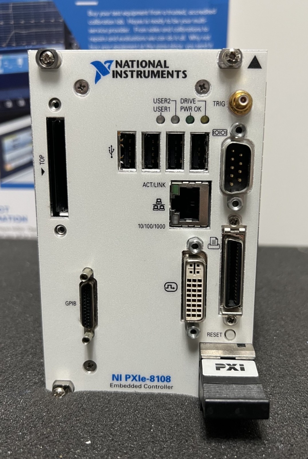 NATIONAL INSTRUMENTS PXIe-8108 DUAL INTEL CORE 2 DUO EMBEDDED CONTROLLER, w/WXP