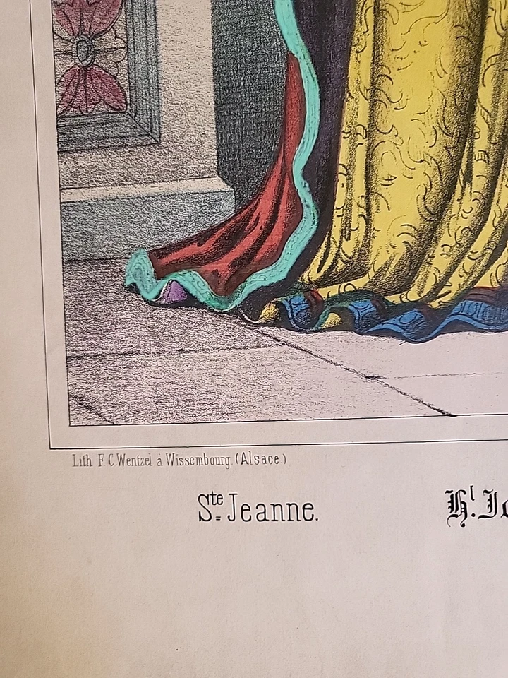 Imagerie populaire de Wissembourg (Alsace) - Sainte Jeanne - Lithographie - Photo 3/4