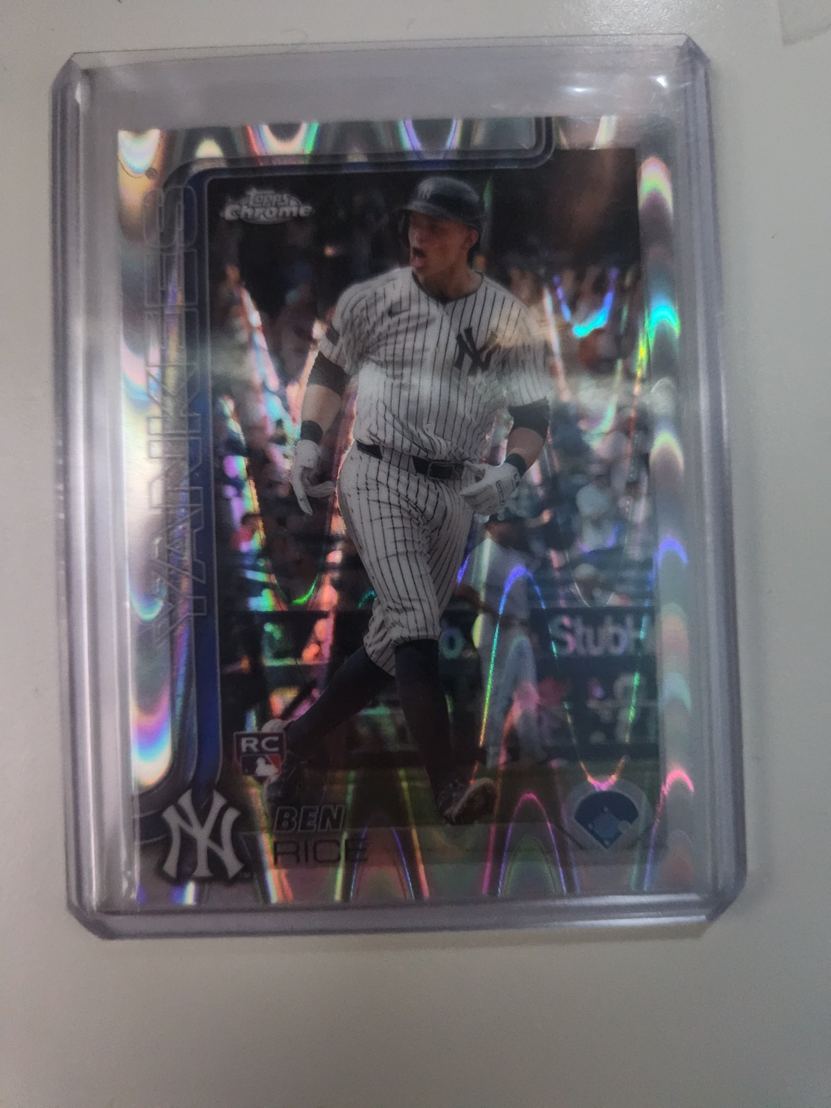 2025 Topps Chrome - Ben Rice #139 RayWave Refractor (RC) New York Yankees