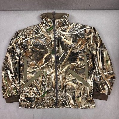 Drake Waterfowl Jacket Mens Small Brown Duck Wader Hunting Realtree Max5 Refuge