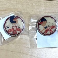 Tokyo Yakult Swallows Crew Pin Badge 2022 Munetaka Murakami Masanori Ishikawa