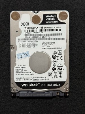 500GB WD Black HDD | 2.5'' SATA III | 7200 RPM | WD5000LPLX | Lenovo FRU 00FC425