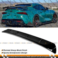 For 20-26 Toyota Supra GR A90 A91 AG Style Gloss Black Rear Window Roof Spoiler