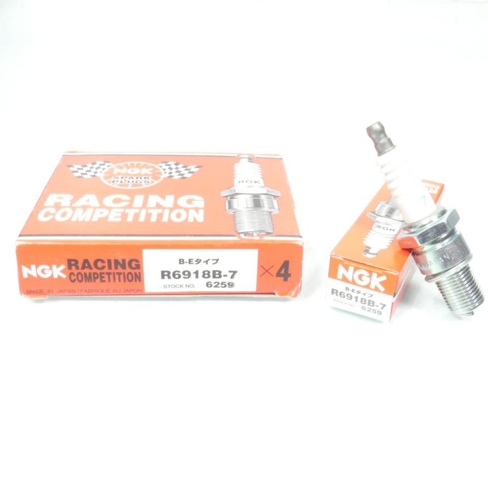Bougie d'Allumage NGK R6918B-7 6259 Pièce Moteur Auto Essence - Set de 4 Bougies Neuves