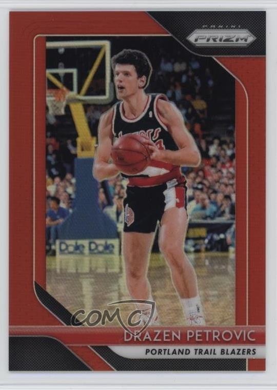 2018-19 Panini Prizm Red Prizm 123/299 Drazen Petrovic #275 HOF 6m7