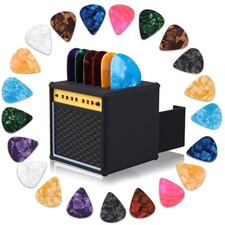 22Pcs Guitar Picks Holder Box, Vintage Amp Guitar Pick Holder with 21