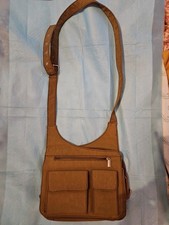 Canvas Messenger Bag Hobo Crossbody Bags with Multiple Pockets 11 8 Inches