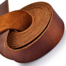 Leather Strips for Crafts DIY Leather Strap Belt Making Brown Long Flat Leather