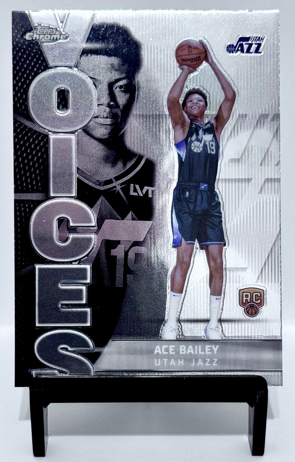2025-26 Topps Chrome Ace Bailey RC Voices #VS-10 Utah Jazz