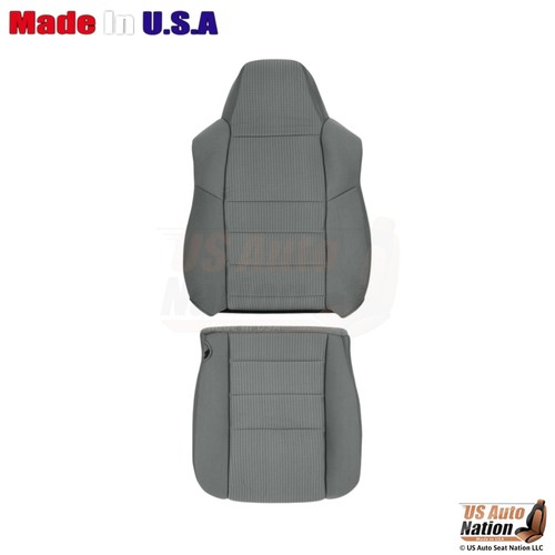 2008 to 2010 Ford F250 F350 F450 F550 XLT Driver Passenger Cloth Seat Cover Gray - Picture 6 of 14