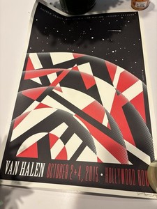 VAN HALEN EXTREMELY RARE FINAL CONCERT POSTER 2015 Signed & Numbered 30/200