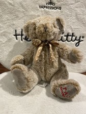 FAO Schwarz Medium Plush Teddy Bear with Polka Dot Bow, 14-24 in