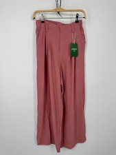 NWT Halara High Waist Side Pocket Wide Leg Pant Women Small Pink Preppy