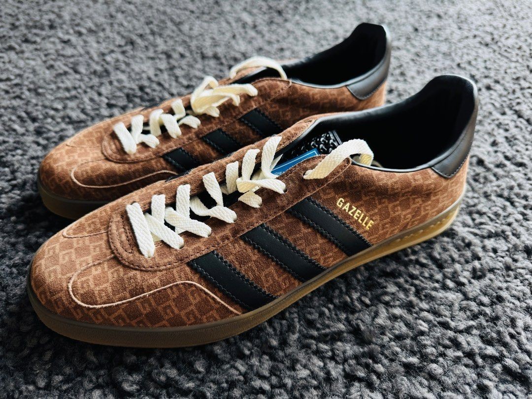 Luxury] ADIDAS x GUCCI GAZELLE BROWN MEN'S SHOES - MADE IN ITALY