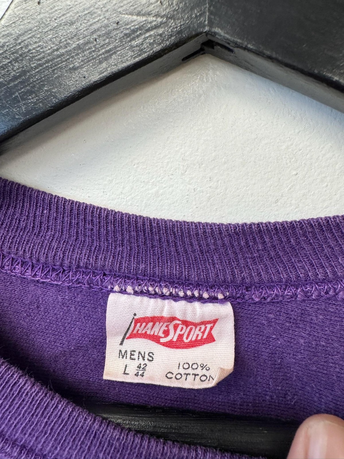 Vintage Lambda Chi Alpha Shirt Medium Purple Hane… - image 2