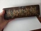 BOITE A GANTS NAPOLEON III EN BOIS  DECOR MEDIEVAL