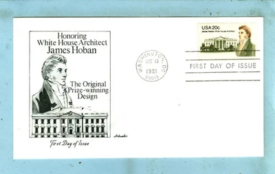 1981, Scott #1936, ARTMASTER FDC, "Honoring White House architect James Hoban" - Image 1 of 3