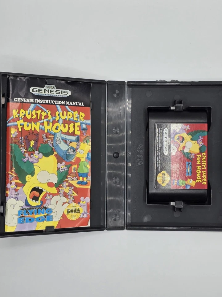 Krusty's Super Fun House -Sega Genesis TESTED (CIB) Complete In Box 1993 - Image 3 of 4