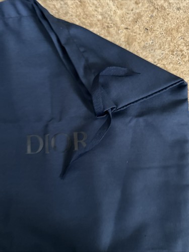 Christian Dior Travel Saddle Purse Dust Bag Pouch Blue 14” X 15” New - Picture 4 of 7