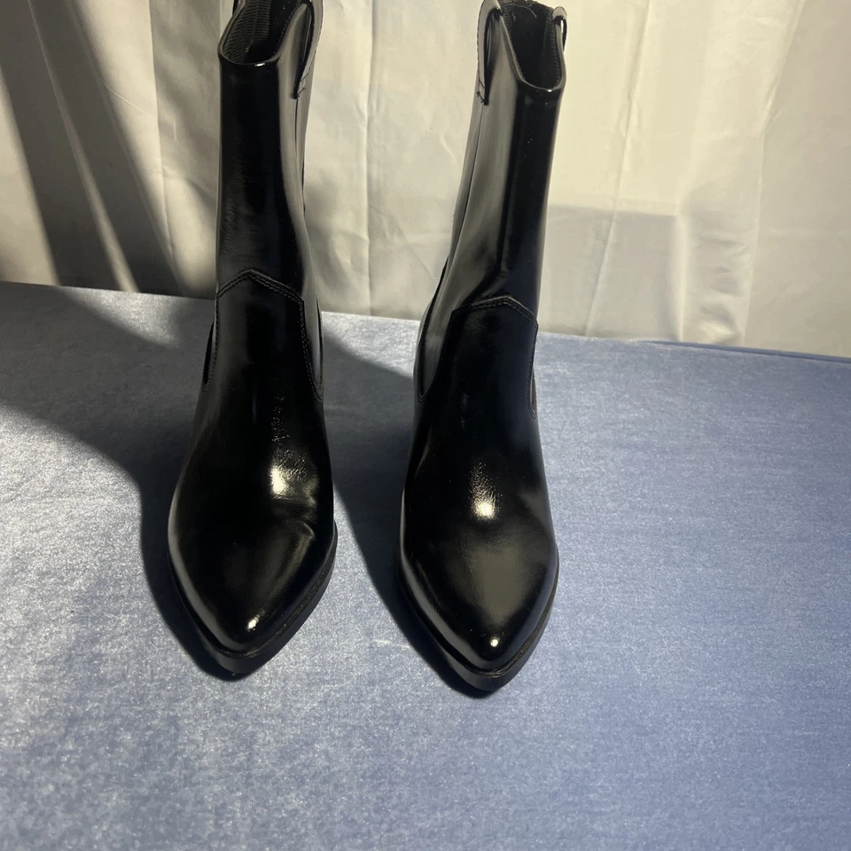 Bota DV By Dolce Vita Imana Cuero Marrón Punta Media Pantorrilla Talla 7.5 Foto 2 de 4