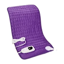 BESIGILA 12x24 Electric Heating Pad Purple Pain Relief Soft Machine Washable