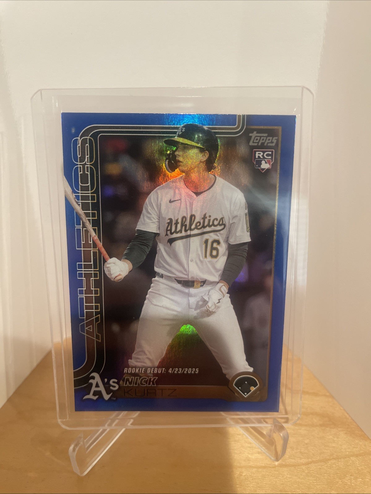 2025 Topps Update #US197 Nick Kurtz Rookie Debut Blue Foil #/150 RC ROY