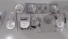 Lot Of 9 American Silver Eagles