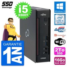 Mini PC Fujitsu Esprimo Q956 Intel i5-6500T RAM 16Go SSD 2To Windows 10 Wifi