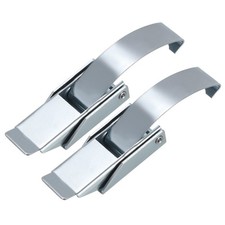 2Pcs 4.84" Stainless Steel Draw Toggle Latch with Spring-Steel Hook Silver