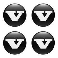 Volvo Logo Stickers Set Decals Logo Emblem Resin Rim Badge Wheel Center Caps 4p