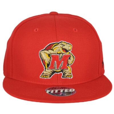 Red Flat Bill Fitted Size Hat Cap | eBay