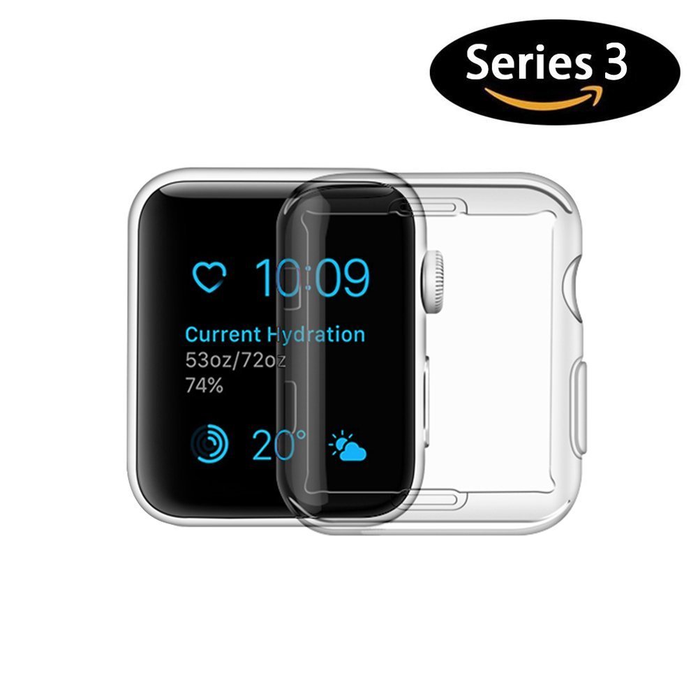 Apple Watch Series 3 Case iPhone Watch 3 TPU Clear Case Cover for 42 mm